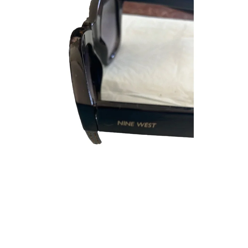 Nine West Black w. Studs & Blue Lens Womens Sunglasses 100%UV